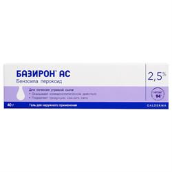 Базирон Ас Гель Туба В Индивидуальной Упаковке 2.5% 40г Galderma.