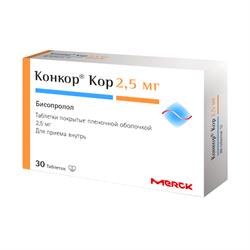 Конкор Кор Таблетки 2.5мг №30 Merck Германия Купить В Новой Аптеке.